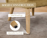 DAYALANE Fauteuil Salon avec Double Coussin Chaise de Relaxation en Chenille avec Pieds en Bois Fauteuil de Loisirs Confortable pour Chambre, Jaune