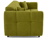 Lisa Design - Ray - canapé Droit 3 Places en Tissu texturé, Vert