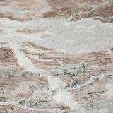 Atmosphera Créateur d'Intérieur - Table Basse Coppa en Marbre et Manguier - Table d'Appoint pour Chambre, Salon, Bureau - D92cm