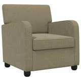 vidaXL Fauteuil Kaki Velours