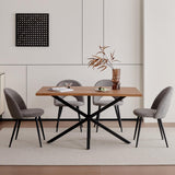 JZGORC Lot de 4 Chaise de Salle à Manger, Chaise de Salle à Manger Teddy en Velours Doux, Chaise de Cuisine avec Siège Moelleux et Accoudoirs, Pieds en Métal - Gris