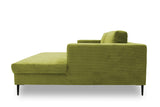 DOMO. collection Modica Canapé d'angle Moderne en Forme de L sans Sol - 244 x 173 x 83 cm (l x p x h) - Vert