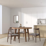 VS Venta-stock Pack 2 chaises Corzo Color Noyer, Bois Massif, 52,5 cm (Longueur) 50 cm (Profondeur) 74,5 cm (Hauteur)