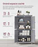 VASAGLE Meuble de Salle de Bain, Armoire de Rangement, 4 Portes