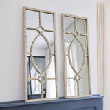 Loberon Millery Miroir - Métal Massif avec Une Patine à l'ancienne - Utilisation Polyvalente, Blanc Vieilli