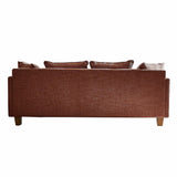 Loberon Canapé Brissonneau, design moderne, avec coussin décoratif, housse robuste, toucher doux, élégance, canapé, siège, bois d'hévéa, bois de pin, polyester, marron rouille