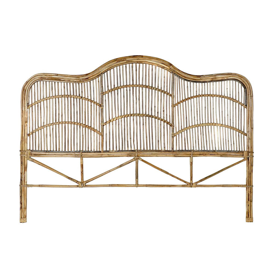 Item Ventemeublesonline TÊTE DE LIT en ROTIN Naturel 178X4X128, Blanc Item Ventemeublesonline TÊTE DE LIT en ROTIN Naturel 178X4X128, Blanc