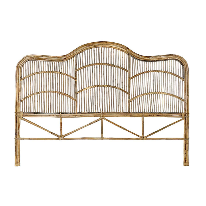 Item Ventemeublesonline TÊTE DE LIT en ROTIN Naturel 178X4X128, Blanc Item Ventemeublesonline TÊTE DE LIT en ROTIN Naturel 178X4X128, Blanc
