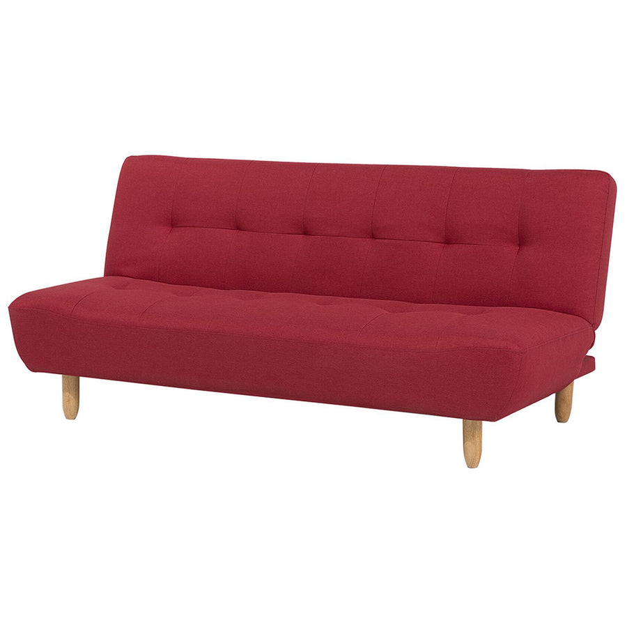 Canapé Fixe 3 Places en Tissu Rouge Design Scandinave Ultra Confortable et Élégant Beliani Canapé Fixe 3 Places en Tissu Rouge Design Scandinave Ultra Confortable et Élégant Beliani