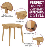 Hallowood Furniture Ledbury Petite Table de Salle à Manger Ronde Pliante en Bois Finition chêne, Table de Cuisine, Table à Manger, Table de Salle à Manger pour la Maison et Le café