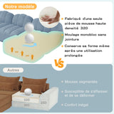 KOMHTOM Canapé Modulaire en Velours Côtelé, Canapé Salon Moderne, Coussin d'assise Confortable en Mousse Haute Densité 32D, Canapé Combinable Librement (Bleu, 2 Places en L)