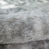 Tinyboy-hbq Tapis Chambre Modernes Tapis de Salon Soft Tapis à Poils Longs Shaggy Antidérapant Intérieur Moelleux épais (Gris Blanc, 160 x 230 cm)