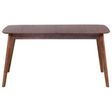 Table à Manger Extensible 150/190 x 90 cm en MDF et Bois d'Hévéa Foncé pour 4 Madox