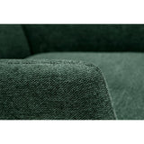 Miliboo Fauteuil Design en Tissu Effet Velours texturé Vert et métal Noir Come