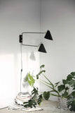 House Doctor Lampe murale Club double Noir/blanc 81 x 20 cm