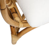 Generico Fauteuil avec coussin en rotin Farah blanc Mobilier d'intérieur,Mobilier de jardin