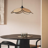 LEDKIA LIGHTING Suspension Rotin Noir tressé E27