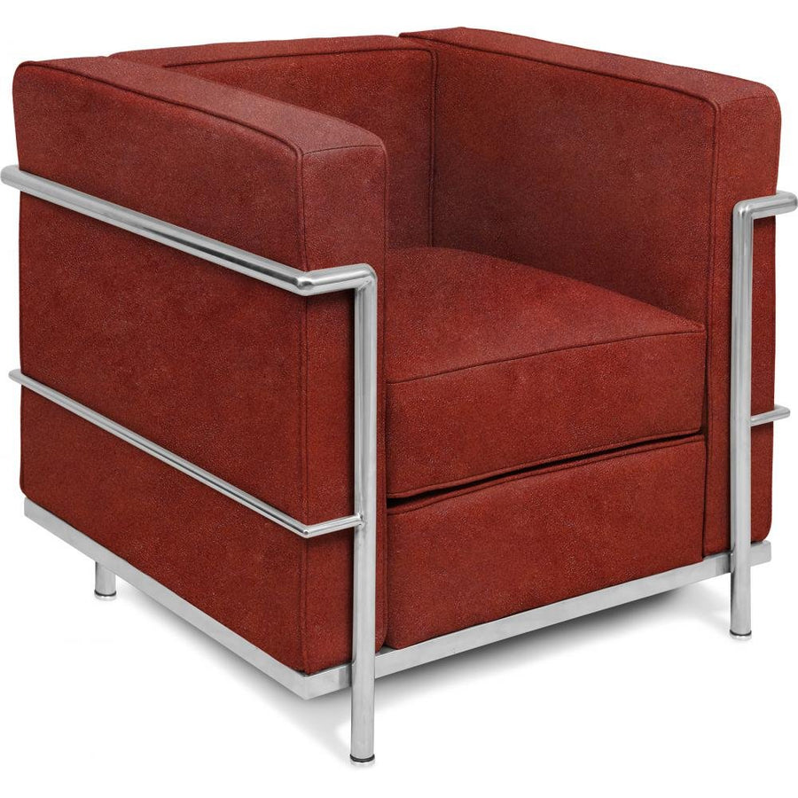 Fauteuil LC2 Le Corbusier Style - Cuir Premium Cognac Fauteuil LC2 Le Corbusier Style - Cuir Premium Cognac