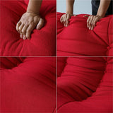 Canapé de sol paresseux de taille double, pouf poire en velours pelucheux, chaise de cheminée, canapé Togo pour salon, chambre à coucher, salon, bureau – Confortable 2 places, couleur B