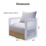 Homary Fauteuil de Jardin Pivotant 360°, Cadre Aluminium
