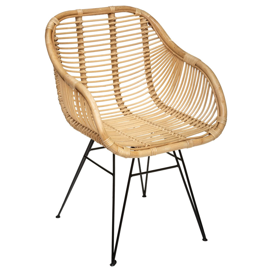 Atmosphera - Fauteuil Koeta - métal et rotin