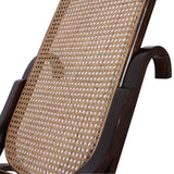 Décoshop26 Fauteuil à Bascule Rocking Chair Couleur Noyer rotin FAB04001