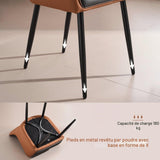 CLIPOP Lot de 2 Chaises de Salle à Manger Avec Accoudoirs - Rembourrées pour Cuisine, Salon, Bureau, Chambre à Coucher - Fauteuil Lounge Set (1, Similicuir Gris-Brun)