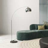 HOMCOM Lampadaire sur Pied Marbre 40W E27 Longueur 110-115 cm Noir Gris