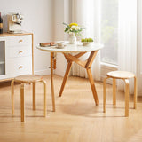 IBUYKE Chaise de Salle à Manger, Tabouret de Bar Empilable en Bois Massif, Assise Lisse, Tabouret pour Salon, Cuisine, Bistro, Couleur Bois RF-752-4