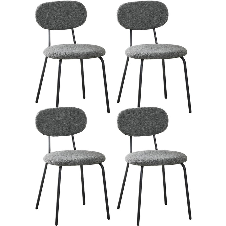 WAFTING Chaises de Salle à Manger Lot de 4, Chaise de Cuisine Empilables, avec Coussin en Tissu Teddy et Pieds Métalliques, pour la Salle à Manger, Cuisine, Salon, Chambre-Gris Foncé WAFTING Chaises de Salle à Manger Lot de 4, Chaise de Cuisine Empilables, avec Coussin en Tissu Teddy et Pieds Métalliques, pour la Salle à Manger, Cuisine, Salon, Chambre-Gris Foncé
