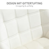 HOMCOM Fauteuil de salon Fauteuil à oreilles Fauteuil de relaxation avec pieds en caoutchouc, fauteuil de lecture avec aspect velours, fauteuil rembourré pour chambre à coucher, scandinave, blanc