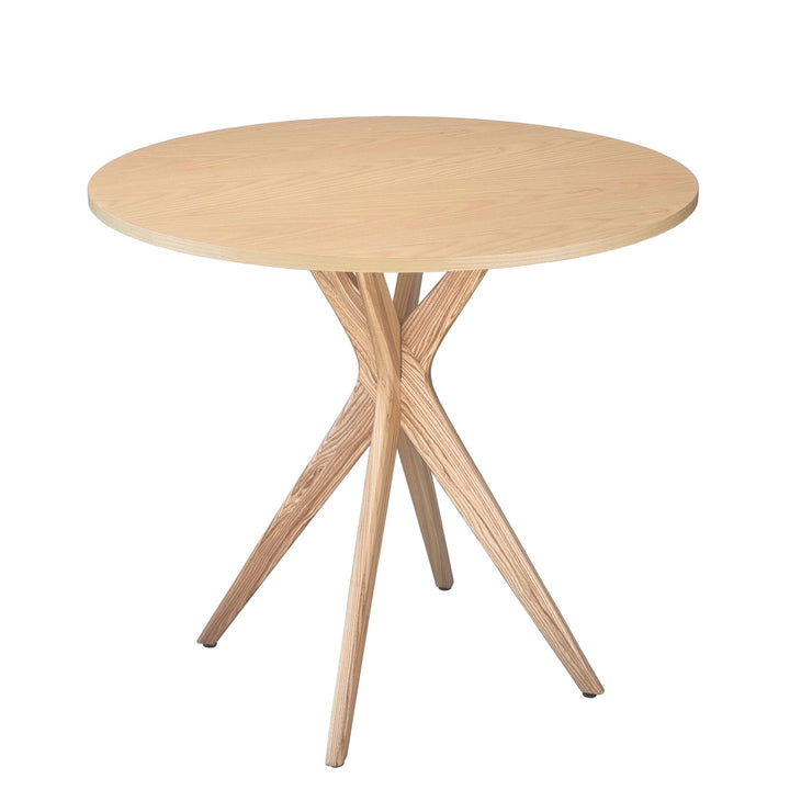 Ragaba Jubi Table à Manger Ronde diamètre 80cm Frêne