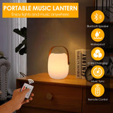 ZWOOS Lampe de Table Sans Fil Rechargeable, Portable LED RVB, pour Exterieur et Interieur avec Mode Scintillement de Bougie, Étanche IP54, avec Télécommande (Lampe musicale)