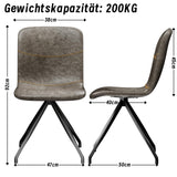 Wohenster Chaise de salle à manger pivotante à 360 ° en cuir synthétique - Design pivotant à 360 ° - Pour cuisine, salon, restaurant - Marron vintage