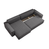 LOUNGITUDE Canapé Farah d'angle Max réversible et Convertible 5 Places en Velours côtelé