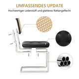 Generisch FRH0033-34 Lot de 2 chaises de salle à manger cantilever Charge maximale 130 kg (Noir)