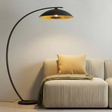 Lindby Lampadaire Emilienne (Moderne) en Noir Métal e. a. pour Salon & Salle à manger (1 lampe,à E27), arqué lampadaire arc lampe sur pied de salon
