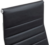 CLP Chaise De Bureau Kolumbus en Véritable Cuir I Fauteuil De Bureau Réglable en Hauteur Pivotant Piètement Mécanisme A Bascule Intégré, Couleur:Noir