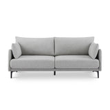 Sicaan Canapé 3 Places Industriel Sasha en Tissu Gris Clair – Canapé Droit Rectiligne Élégant et Robuste – Sofa Confortable Style Urbain Chic pour Salon, Appartement ou Loft – 203 x 85 x 86 cm