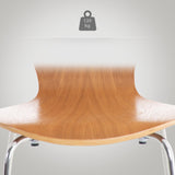 CLP Chaise Empilable Calisto en Bois - Assise Ergonomique - Chaise de Salle d'Attente en Bois Chaise, Hauteur Assise 45 cm -Couleurs au Choix:, Couleur:chęne