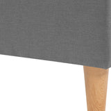 IDMarket - Lit Double scandinave Balta avec tête de lit et sommier 160 x 200 cm Tissu Gris Clair