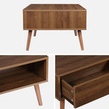 sweeek - Table Basse Vintage décor Bois de Noyer