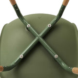 Toilinux.com Lot de 4 Chaises scandinave Phenix en polypropylène et métal - Vert