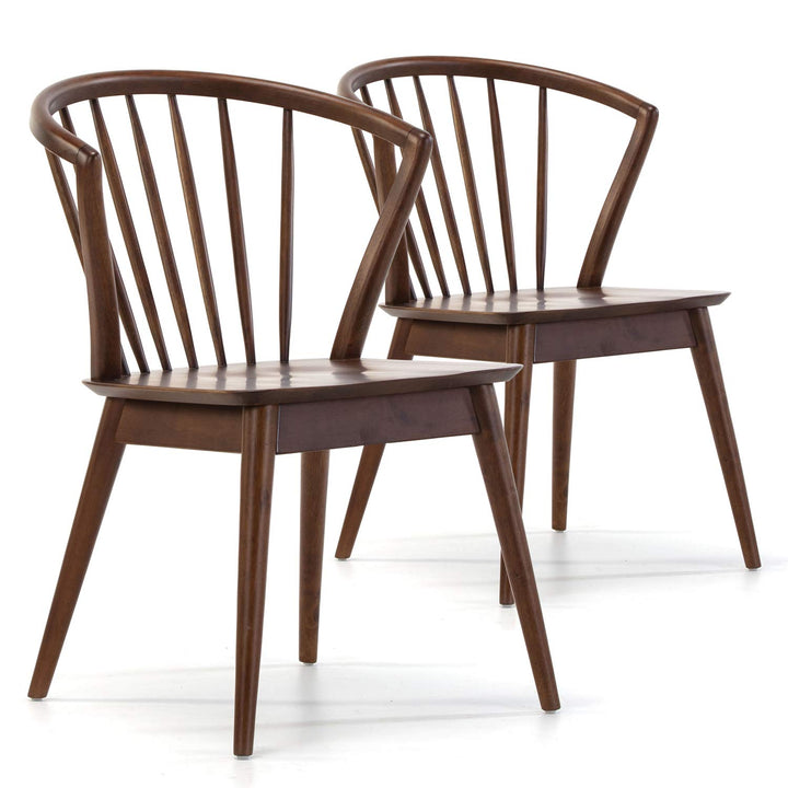 VS Venta-stock Pack 2 chaises Mura, Couleur Noyer, Bois Massif, 55 cm (Longueur) 58,5 cm (Profondeur) 84 cm (Hauteur) VS Venta-stock Pack 2 chaises Mura, Couleur Noyer, Bois Massif, 55 cm (Longueur) 58,5 cm (Profondeur) 84 cm (Hauteur)
