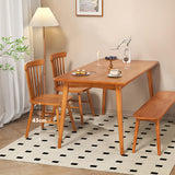 Chaises De Salle À Manger en Bois Massif – Chaises De Cuisine Windsor Farmhouse avec Dossier À Barreaux, Chaise D'appoint sans Accoudoirs for Salon, Salle À Manger, Restaurant, Montage Facile(Wood)