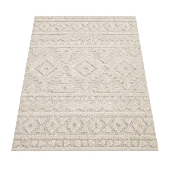 Paco Home Tapis Poils Longs Tapis De Salon Tapis Shaggy Aspect 3D Ethnique Boho Look Vintage Doux, Dimension:160x220 cm, Couleur:Crème 6 Paco Home Tapis Poils Longs Tapis De Salon Tapis Shaggy Aspect 3D Ethnique Boho Look Vintage Doux, Dimension:160x220 cm, Couleur:Crème 6