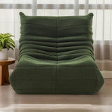 DAHUEN Fauteuil Paresseux avec Dossier,Grand Pouf Poire pour Adultes,Lazy Canapé Individuel Canapé de Sol,avec Mousse Confortable Haute densité,pour Salon, Chambre à Coucher,99x33x33cm (Vert)