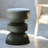 Alice's Home - Table d'appoint. Bout de canapé. Table de Chevet en métal. Noir. Assa. Ø32 x H 44.5cm