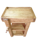 Biscottini Table Haute 82x57x64 cm Made in Italy | Meuble Cuisine en Bois Massif | Établi Pliant | Table Haut Cuisine en Bois