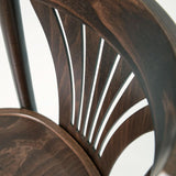 METRO Professional Chaises Lyra, Style Bistrot en Bois de Hêtre, Brun Noyer, Lot de 2, 80 x 44 x 49 cm